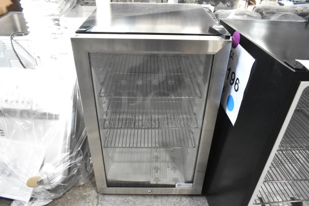 Brand new Excellence EMM-3HC black countertop refrigerator, scratch and dent, with swing door, 115V, 1 phase.