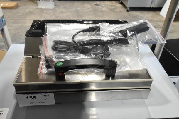BRAND NEW SCRATCH AND DENT! VacPak-It Ultima UVME12SS Vacuum Packing Machine, 12" Seal Bar, roll cutter, dual piston dry pump.