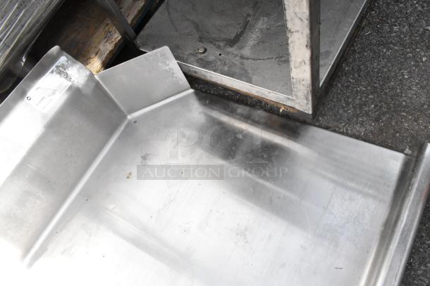 Advance Tabco DTC-S30-48L stainless steel dishwasher table, left side clean side, visible wear, no legs included.