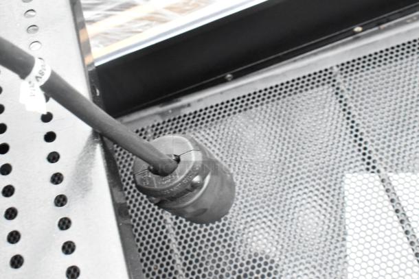 2018 Killion PFW-74-46-48-V-N-MOBILE merchandiser detail, featuring metallic structure and electrical component.