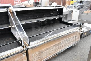 2018 Killion PFW-74-46-48-V-N-MOBILE metal merchandiser, black shelving, transparent sides, 208/230V, commercial use.