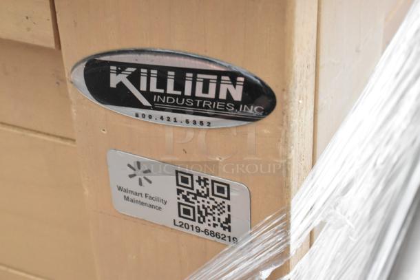 2018 Killion PFW-74-46-48-V-N-MOBILE metal merchandiser with visible Killion and Walmart labels, 208/230V, 1 Phase.