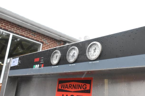 Douglas SD-20-E-480/3 stainless steel pot and pan washer with wash, pressure and rinse gauges, 480V, 3 phase.