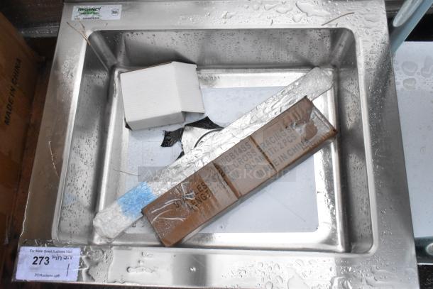 Brand new Regency 600SM16206 stainless steel floor mop sink, 25", 16 gauge, one compartment, 20" x 16" x 6" bowl.