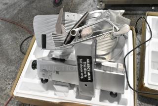 Bizerba SE 12 US Metal Commercial Countertop Meat Slicer w/ Blade Sharpener. 120 Volts, 1 Phase. Tested and Working! - Item #1213117