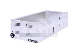 Brand new Adcraft FW1500W stainless steel electric food warmer, countertop model, excellent condition, serial SN: 2018770923132.