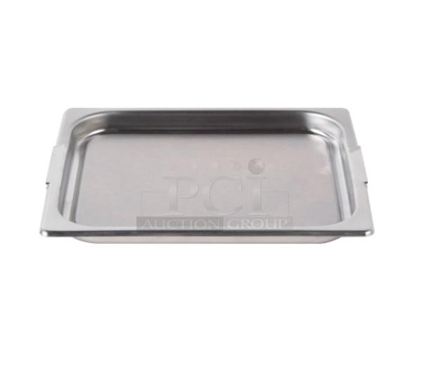Brand new Vollrath Super Pan stainless steel half-size transport steamtable pan cover, Model 75025.