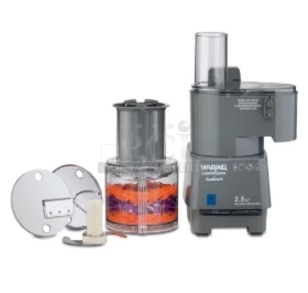 BRAND NEW Waring FP25C Pro Food Processor, 2.5 Qt., electric powered, countertop model with continuous feed chute and batch bowl.