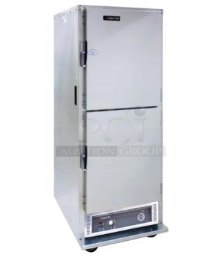 NEW Cres Cor electric holding cabinet H-135-UA-11, solid half-door, full-size, insulated, on casters, excellent condition.