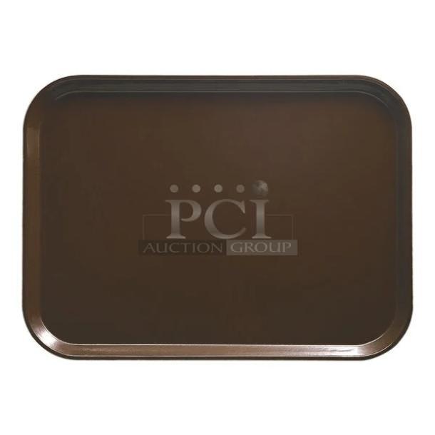 Brand new Cambro CamTray Model 1418116, fiberglass, Brazil-brown, 14"x18" rectangular serving tray.