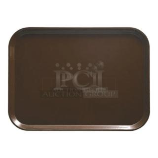 Brand new Cambro CamTray Model 1418116, fiberglass, Brazil-brown, 14"x18" rectangular serving tray.