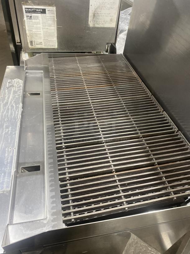 Southbend Platinum Series 48" char broiler, stainless steel, natural gas, model P48C-CCC, double cabinet base, backsplash, new.