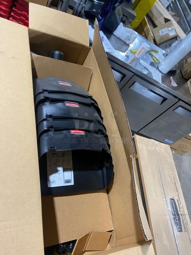 Rubbermaid Lobby Pro Deluxe dustpans, model FG253300BLA, black, new in box, 6 per case.