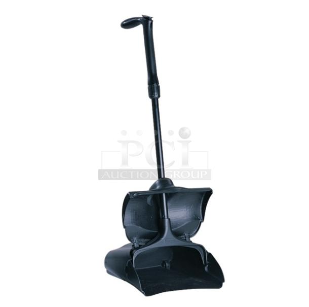 Rubbermaid Lobby Pro Deluxe black upright dustpan, model FG253300BLA, brand new. Auction: 6 per case.