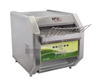BRAND NEW APW Wyott ECO-4000 stainless steel electric conveyor toaster, countertop model with digital controls.