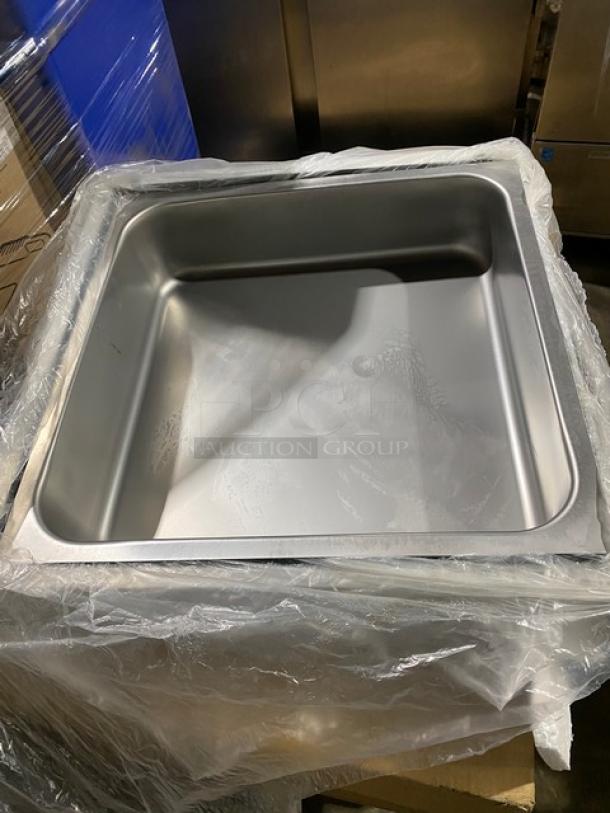 Brand new NBR TDR-2020 stainless steel drawer assembly in pristine condition, wrapped in protective plastic.