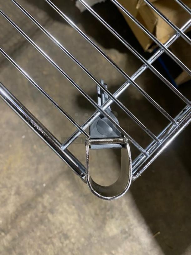 Brand new Metro Super Erecta 48"x18" chrome wire shelf, model A1848NC, with adjustable features and sturdy chrome plating.