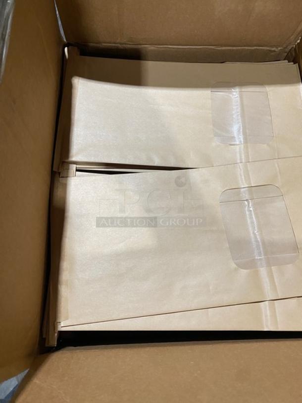 Mixed pallet containing Cambro Camshelving, Libbey DuraTuff glasses, Carlisle broom, Vollrath glass rack, and Cal-Mil caddie in original packaging.