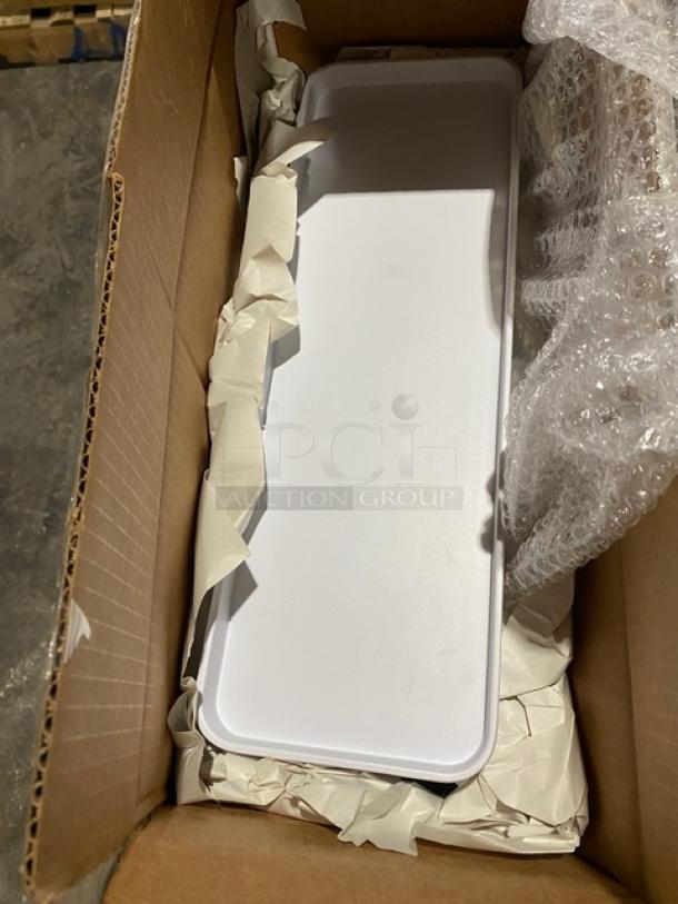 Mixed pallet with Elite Global Solutions white melamine food pan in box. Includes multiple commercial items and models.