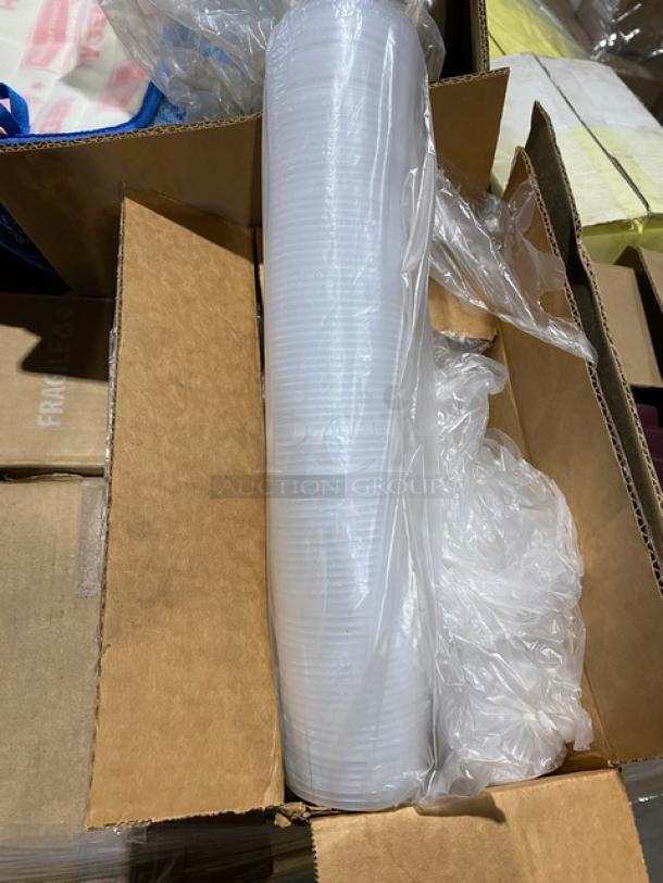 Mixed pallet of various Steelite International and Carlisle commercial dinnerware; includes bowls, plates, lids. Brand new condition.