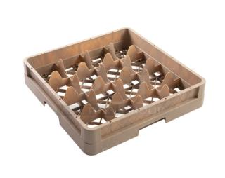 BRAND NEW Vollrath Traex Series beige glass rack, 16-compartment, full-size, model CR8, 3-1/4" closed wall design.