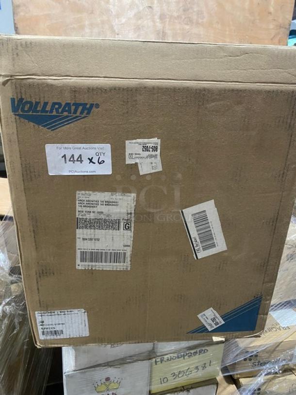 Brand new Vollrath Traex CR8 glass rack in original packaging, 16 compartments, beige, model CR8.