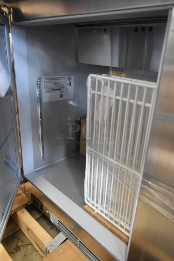 BRAND NEW Beverage Air SPE48HC-12C refrigerated prep table, scratch and dent, 48", 2-door, 17" cutting board, 115V.