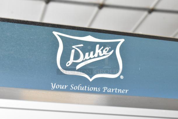 Duke TSC-6/18 stainless steel electric oven proofer on casters, 208V, 3 phase, commercial use, logo visible.