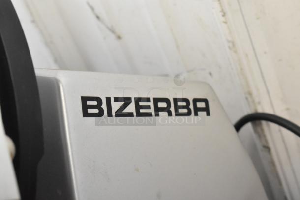 2023 Bizerba GSP HD Metal Meat Slicer. Commercial countertop model, 115 volts, 1 phase, visible Bizerba label.
