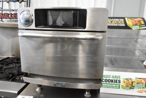 2017 Turbochef Encore2 Bullet stainless steel rapid cook oven with Subway branding, includes sandwich paddle, 208/240V, 1 phase.