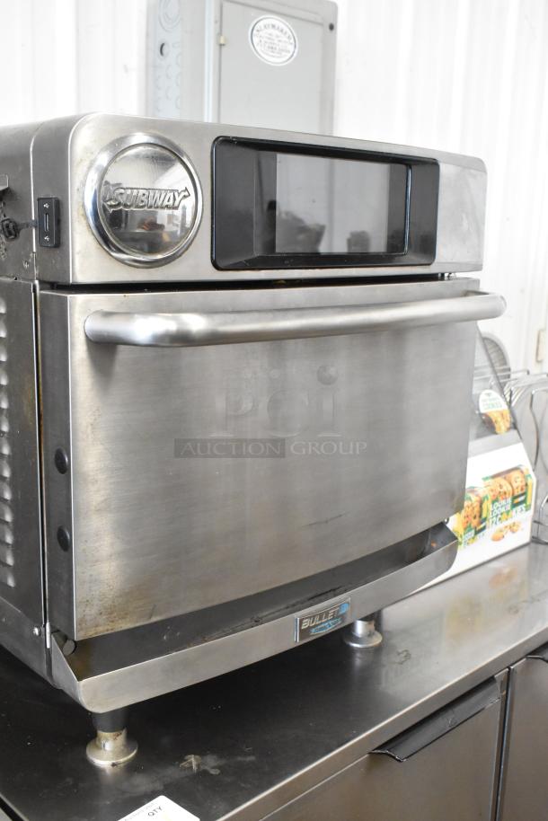 2017 Turbochef Encore2 Bullet stainless steel rapid cook oven, 208/240V, with sandwich paddle, good condition.