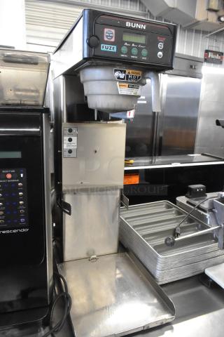 Bunn ITCB-DV stainless steel iced tea machine with poly brew basket, 120V, 1 Phase, commercial countertop model.