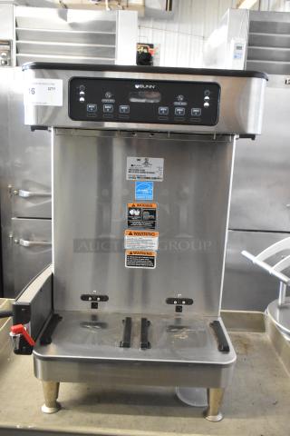 2023 Bunn ICB TWIN SH stainless steel commercial double coffee machine with hot water dispenser, 120/208V, 1 phase.