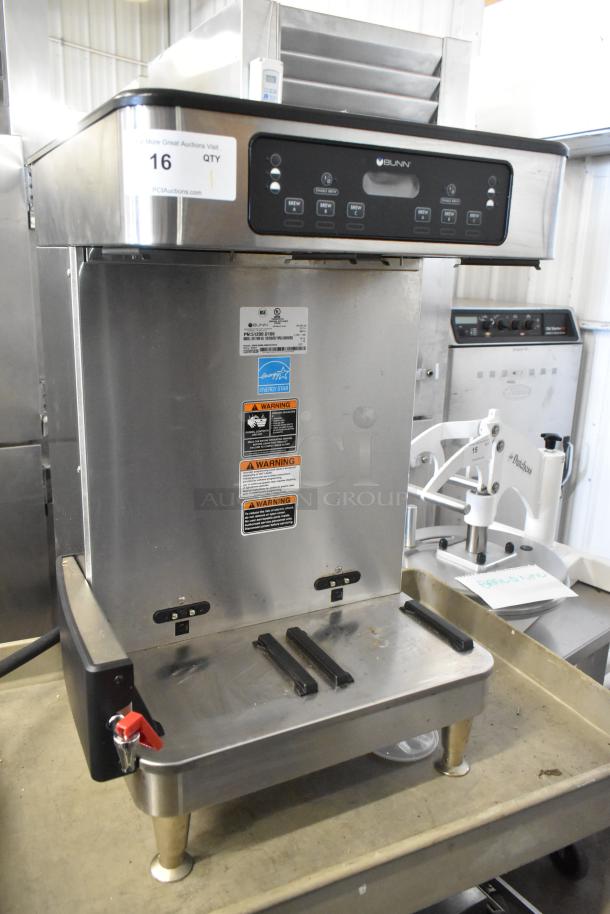 2023 Bunn ICB TWIN SH stainless steel double coffee machine with hot water dispenser, Energy Star, commercial use.