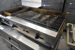 Cook Rite stainless steel charbroiler, countertop, natural gas, commercial use, visible controls and branding, used condition.