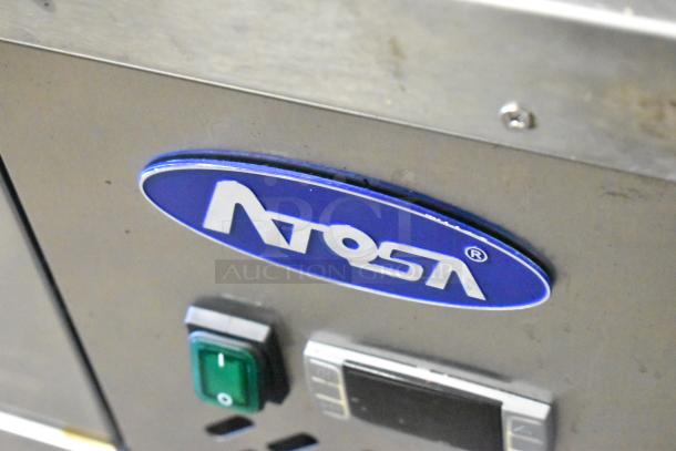 2018 Atosa MGF8451GR stainless steel chef base with 2 drawers, commercial casters. Visible Atosa logo and power switch.