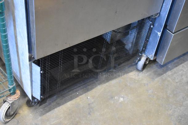 True T-23F Stainless Steel Commercial Freezer with single door and casters, model T-23F, 115V, 1 Phase.