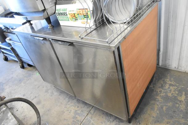 Duke RUF-48M stainless steel 2-door undercounter cooler, used condition. 120 volts, 1 phase. Ideal for commercial use.