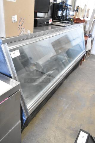 Leader Metal Commercial Deli Display Case, floor style, 115 volts, 1 phase, with glass front, good condition.
