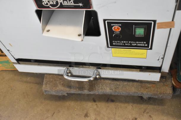 Bar Maid CP-3000-D Cutlery Dryer/Polisher, stainless steel, scratch and dent condition, 120V, 1 Phase, operational panel.