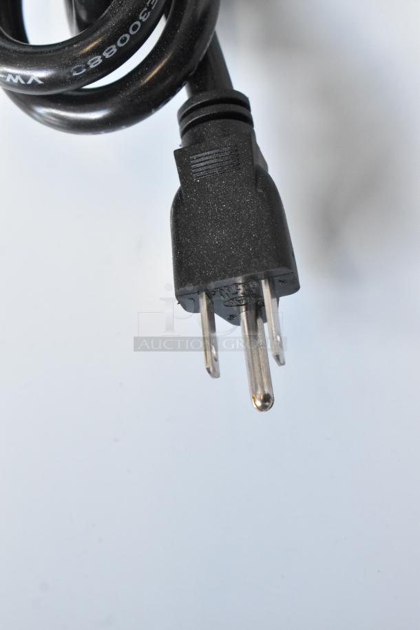 Power cord for Bar Maid CP-3000-D Cutlery Dryer/Polisher, 120V, 1 Phase, showing standard three-prong plug.