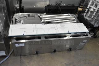 Brand new 2024 Avantco 177STE3S stainless steel steam table, three pan open well, 120V, 1 Phase, scratch and dent condition.