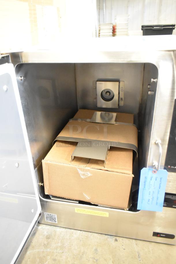 Brand new Cleveland 22CET6.1 SteamChef steamer, stainless steel, scratch and dent. Door issue. 208/240V, 3 phase.