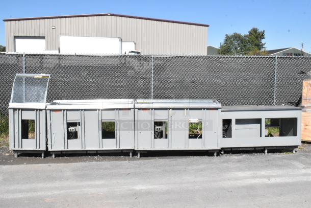 Duke stainless steel commercial subway sandwich prep line with lowering sneeze guard, 120 volts, 1 phase, great condition.