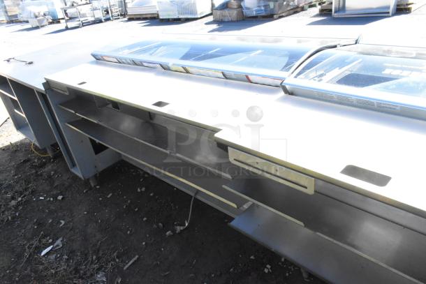 Duke stainless steel subway sandwich prep line with lowering sneeze guard, 120 volts, 1 phase, in used condition.