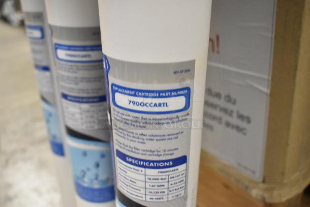 BRAND NEW C Pure Oceanloch L3 Triple Water Filtration System with 7900CCARTL cartridges, 1 micron, 5 GPM, outlet gauge.