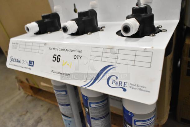 BRAND NEW C Pure Oceanloch L3 water filtration system, includes Oceanloch-L3 cartridges, 1 micron, 5 GPM, outlet pressure gauge.