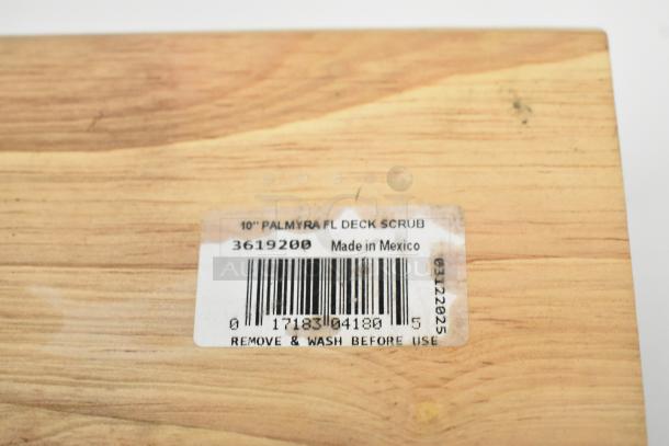 10" Palmyra Deck Scrub brush, model 3619200, brand new with minor cosmetic flaws. Made in Mexico.