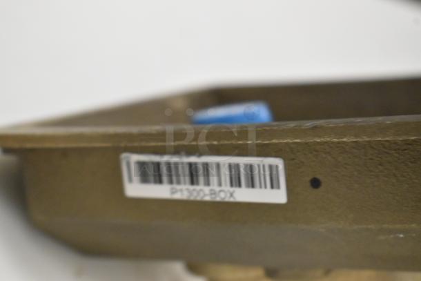 Brand new Zurn Elkay Z1320-CXL-6 Ecolotrol 6" enclosed wall hydrant, minor scratches. Barcode visible: P1300-BOX.