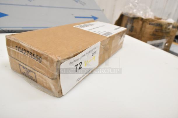 Four boxes of Choice 215BEVDPLTCH black insulated beverage dispensers, new, scratch and dent, sealed in brown packaging.